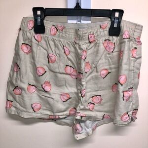 PINK Victoria's Secret Peach Print Pajama Shorts